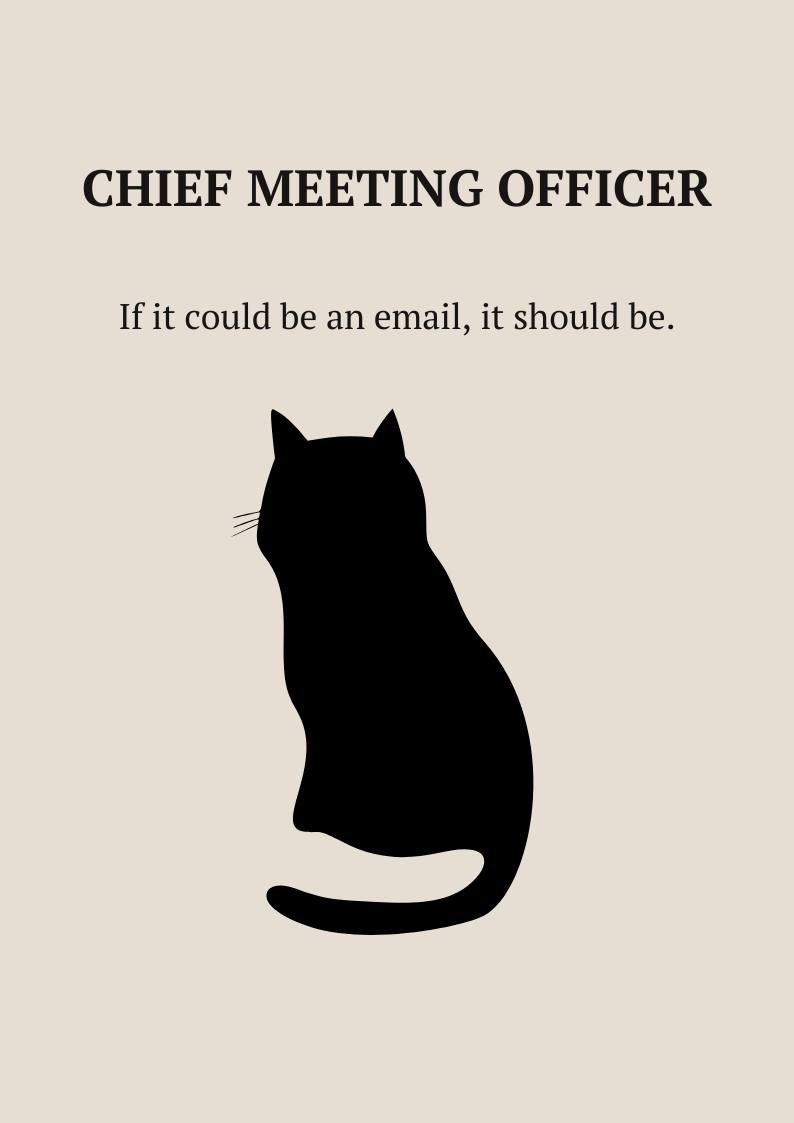 Chief Meeting Officer print