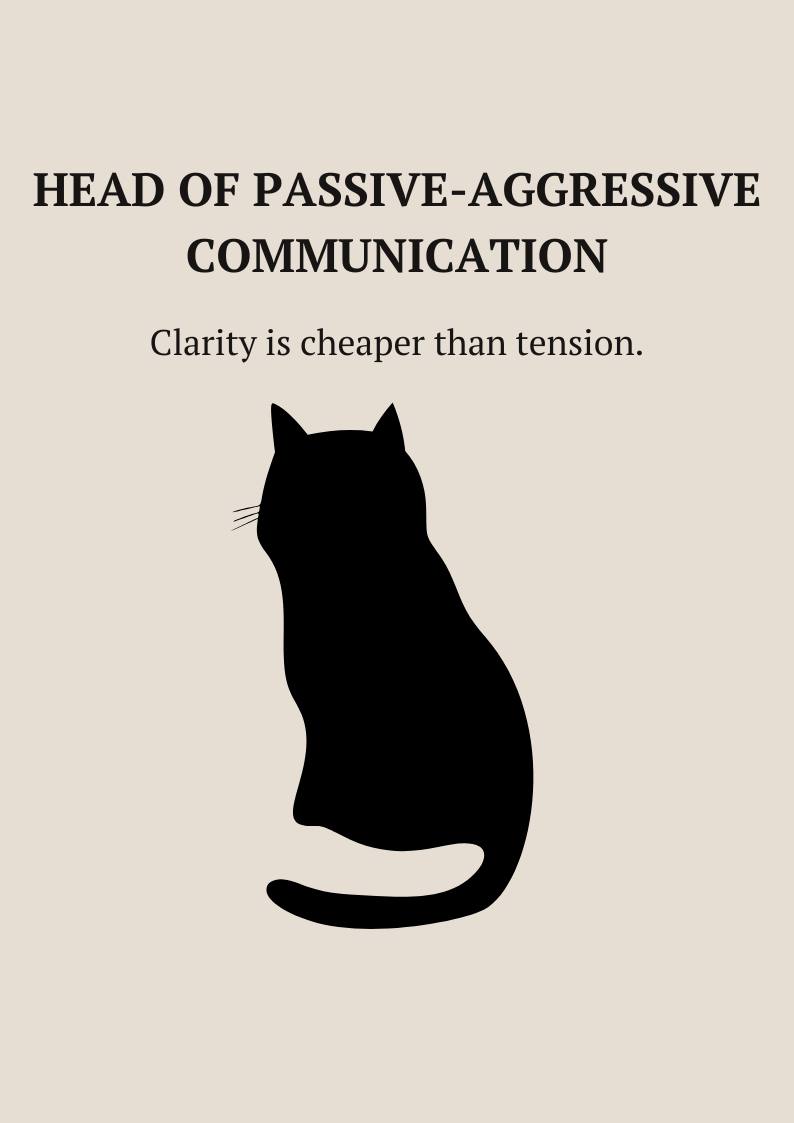 Head of Passive-Aggressive Communication print