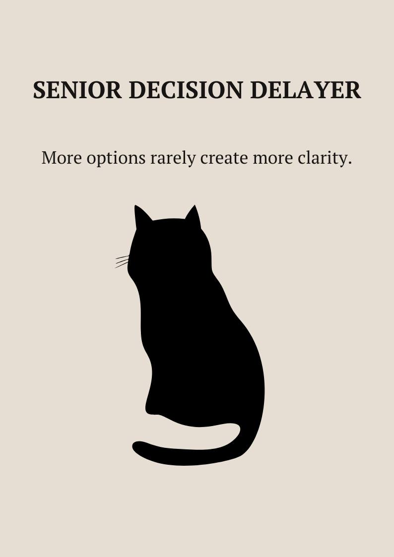 Senior Decision Delayer print